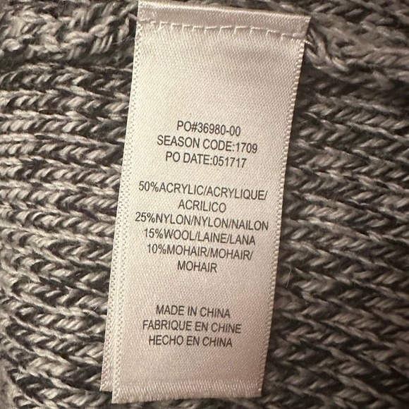 Splendid Women's Open Front Knit Rolled Cuffs Cardigan Sweater Sz XL Bla… - Picture 7 of 7